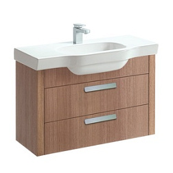 Модуль под раковину Lb3 82х37х58,5 см, дуб, 2 ящика, с компактным сифоном 4361120685621 Laufen